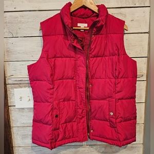 Charter Club Bright Pink Puffy Vest Size XL